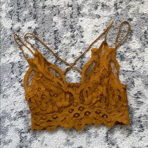 Free People Adella Bralette Mustard XS